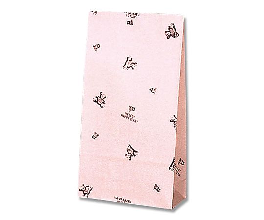 HEIKO 紙袋 角底袋 ファンシーバッグ S3 ハッピーベア 100枚