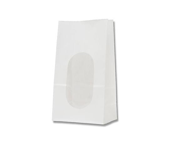 HEIKO 紙袋 窓付袋(内側全面ラミネート) No.4 白無地 50枚