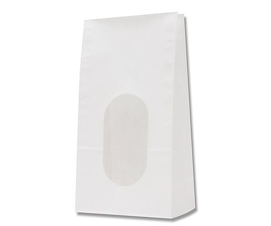 HEIKO 紙袋 窓付袋(内側全面ラミネート) No.6 白無地 50枚