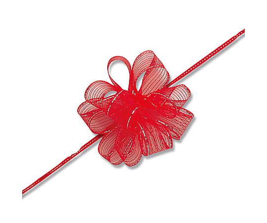 HEIKO ワンタッチフラワーリボン 24mm幅×20m巻 赤