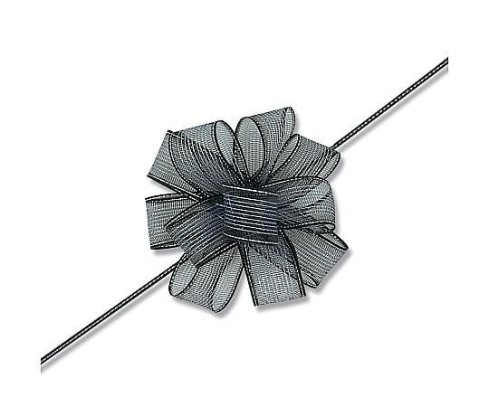 HEIKO ワンタッチフラワーリボン 24mm幅×20m巻 黒