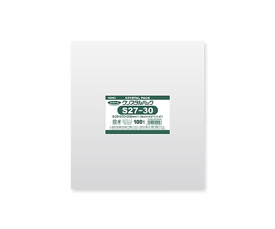 HEIKO OPP袋 クリスタルパック S27-30 (サイドシール) 100枚