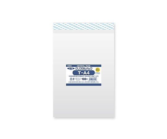 HEIKO OPP袋 クリスタルパック T-A4 (テープ付きボディタイプ) 100枚