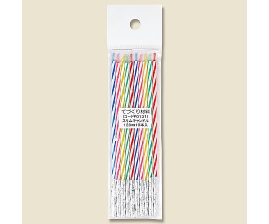 キャンドル スリムキャンドル(ストライプ) F0131 10本