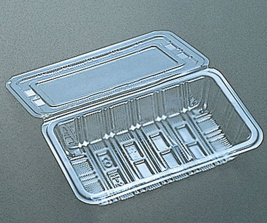 62-1013-68 食品容器 フードパック(折蓋タイプ) H-2-C 中平 100枚 004420474