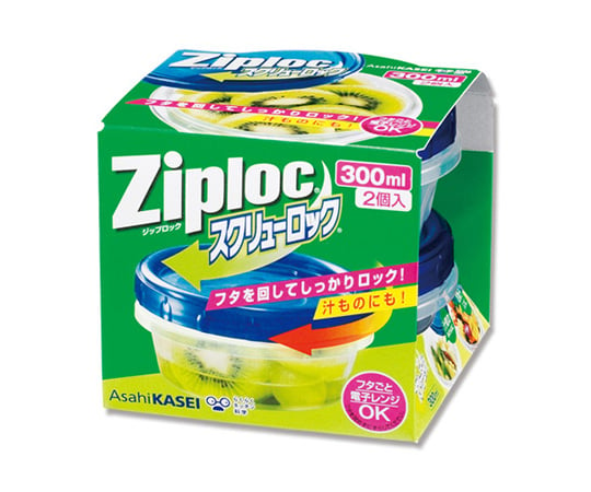 62-1020-95 ジップロックコンテナー スクリューロック 300ml 2個 004752413