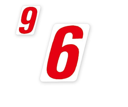 HEIKO ナンバーセルフ(シール) SS 6・9共用 赤 120片