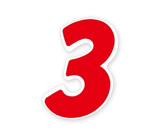 HEIKO Nナンバーセルフ(シール) M 3 赤 21片