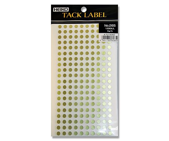HEIKO タックラベル(シール) No.265 丸 金 5mm 1200片