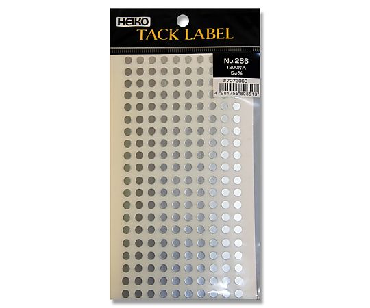 HEIKO タックラベル(シール) No.266 丸 銀 5mm 1200片