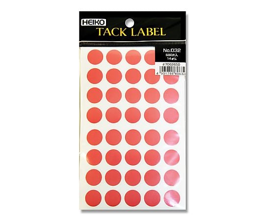 HEIKO タックラベル(シール) No.032 丸 ピンク 14mm 680片