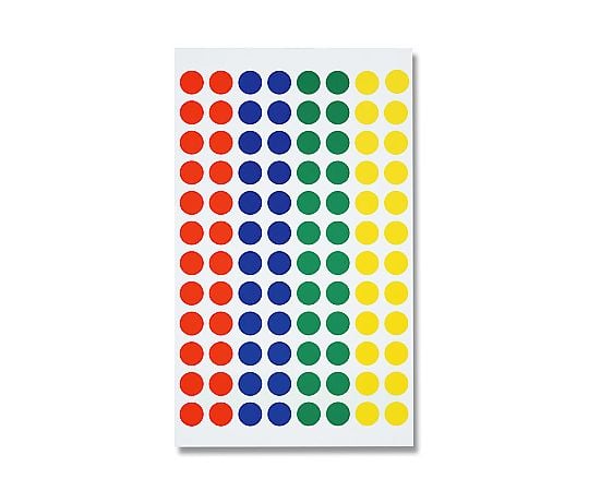 HEIKO タックラベル(シール) NO.649 丸 アソート Φ9mm 672片