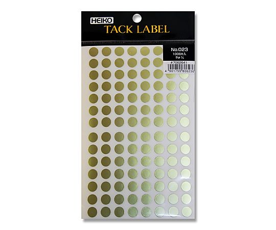 HEIKO タックラベル(シール) No.023 丸 金 9mm 1008片