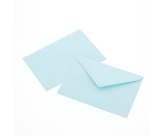 HEIKO カラー封筒 洋2 枠無 パステルブルー 100枚