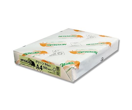 コピー用紙 NEWファインカラー(国産) A4 グリーン 500枚
