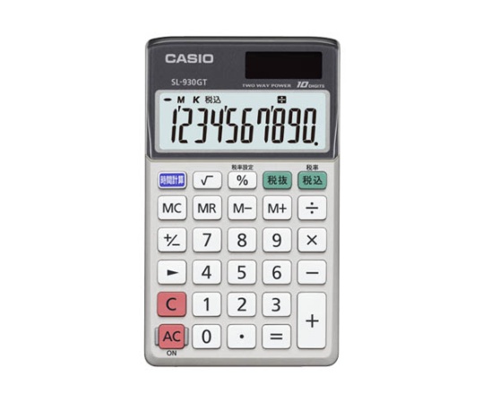 カシオ 「グリーン購入法適合」電卓 手帳タイプ 10桁 SL-930GT-N