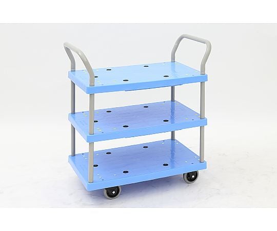 静音樹脂台車 790×455×865mm (両ハンドル3段)