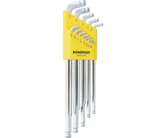 スタビー・ダブルボールL-レンチ インチ セット13本組（0.050-3/8）