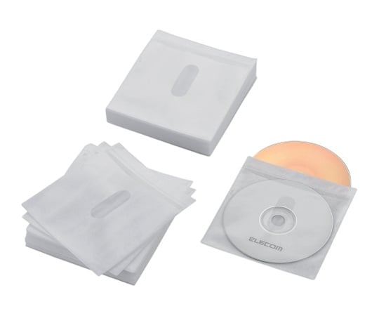 Blu-ray・CD・DVD対応不織布ケース タイトルカード ホワイト 60枚入