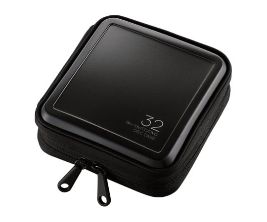 Blu-ray・CD・DVD対応ファスナーケース(32枚) ブラック