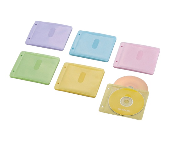 Blu-ray・CD・DVD対応不織布ケース 2穴 アソート 30枚入