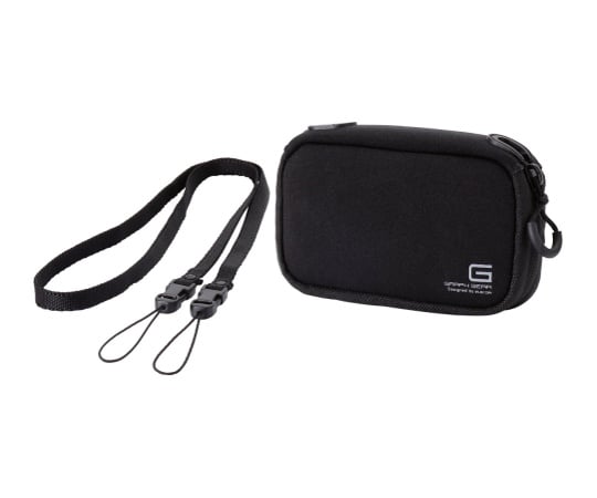 デジタルカメラケース GRAPH GEAR ネックストラップ付 ブラック