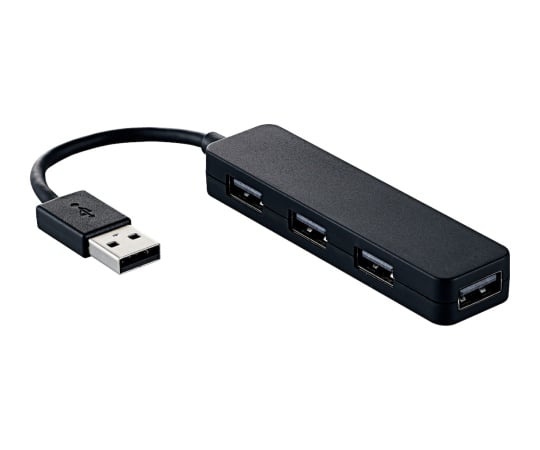 62-2085-61 USB2.0ハブ(コンパクトタイプ) ブラック U2H-SN4NBBK