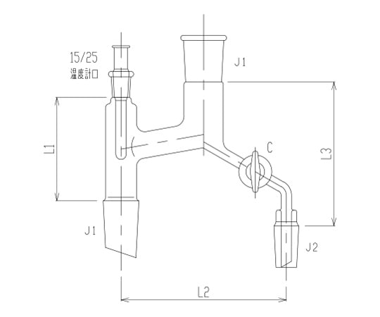 簡易分留器 ガラスコック