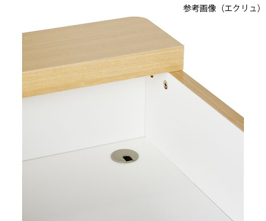 木製一体型レジカウンター ダークブラウン　61-143-1-3