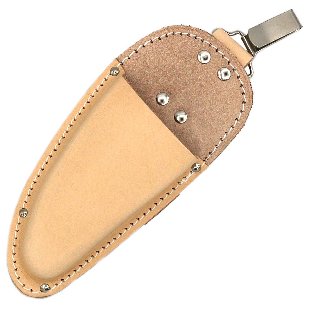 剪定鋏用サック 牛革製 金具付き 大