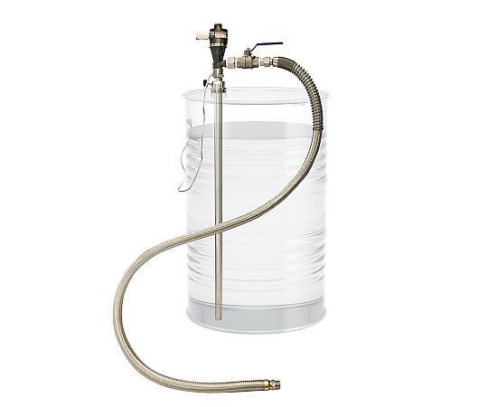 エア式SUS製ケミカルドラムポンプ(バルブ付)