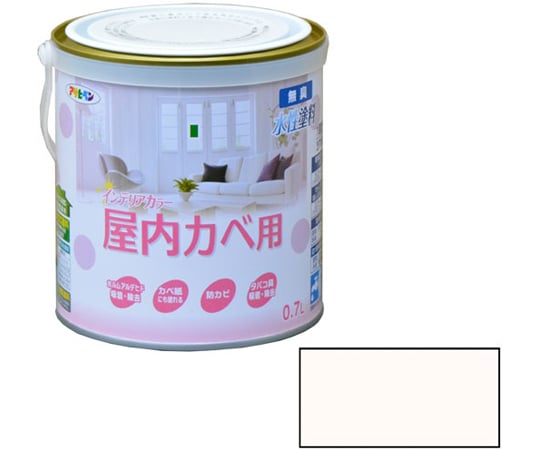 NEW水性インテリアカラー屋内カベ 0.7L (ホワイトピンク)