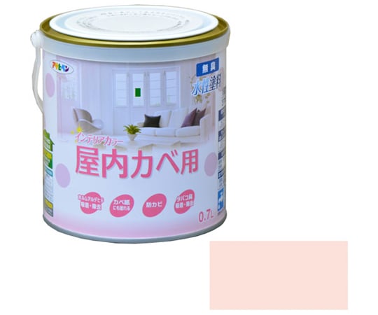 NEW水性インテリアカラー屋内カベ 0.7L (パステルピンク)