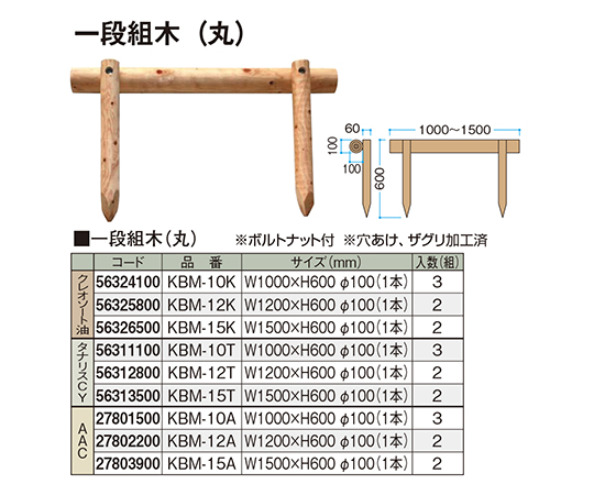 62-2360-89 56313500 アズワン 一段組木丸タナリスCYKBM-15T 人気日本製