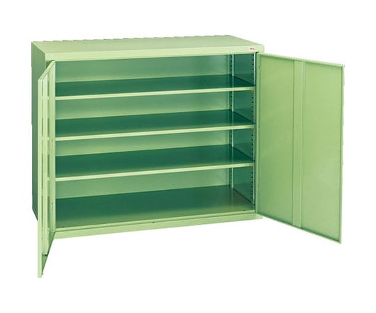 ロッカーS（ワイドタイプ） 両開 棚板3枚（若草色）