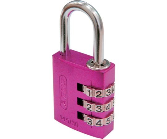 ナンバー可変式南京錠　145-30　ピンク