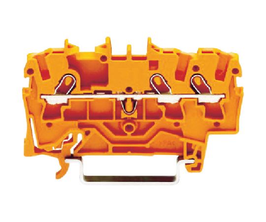 スプリング式中継端子台 2001シリーズ3線式用 橙色 2001-1302-PK