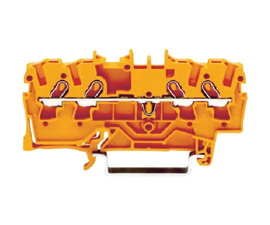 スプリング式中継端子台 2001シリーズ4線式用 橙色 2001-1402-PK