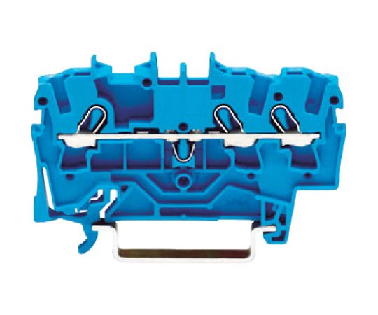 スプリング式中継端子台　2002シリーズ3線式用　青色