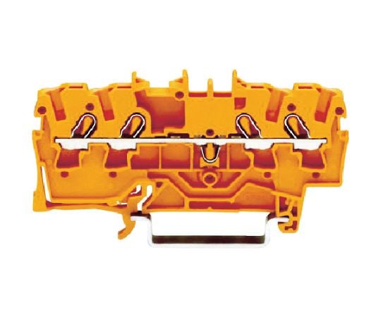 スプリング式中継端子台　2002シリーズ4線式用　橙色