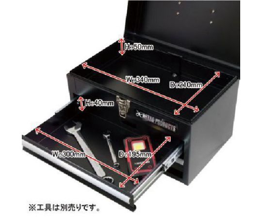取扱を終了した商品です］62-2381-93 コンパクトツールボックス2段