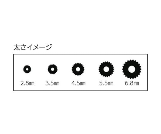 62-2383-16 網押えゴム7m巻 太さ2.8mm ブロンズ/ブラック 210492