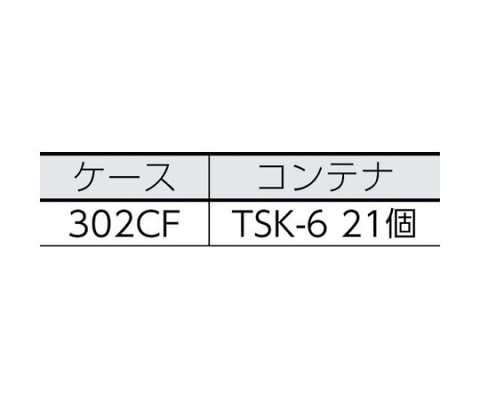 62-2398-17 バンラックケースCF型 TSK-6RX21個付 306CF-SK21R 【AXEL