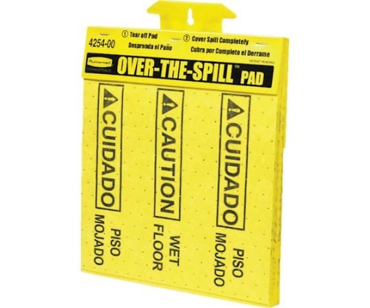 標示スタンド（外国語対応）オーバーザスピル 引っかけ式 イエロー 間口356×高さ419mm 1組（22枚入）