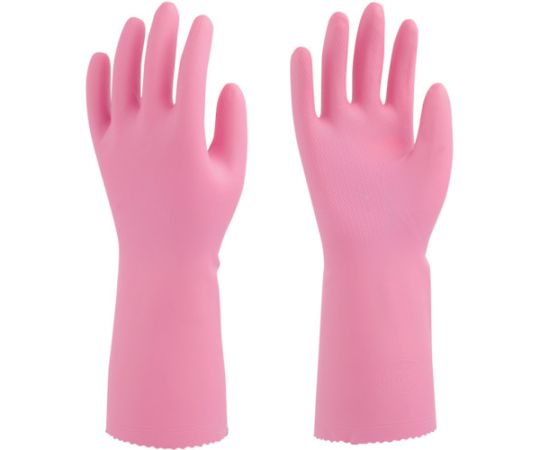 まとめ買い 塩化ビニール手袋 トワローブフルールあつ手 ピンク M （20双入） 704-M