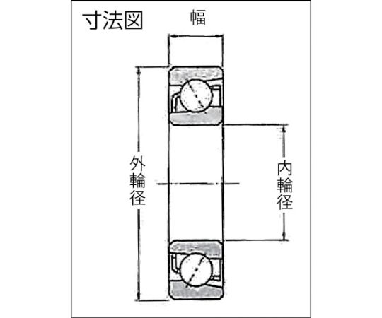 B中形ボールベアリング（接触角40度）内径80mm外径140mm幅26mm　7216B