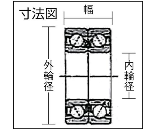 NTN B中形ボールベアリング(接触角40度背面組合せ)内径90mm外径190mm幅