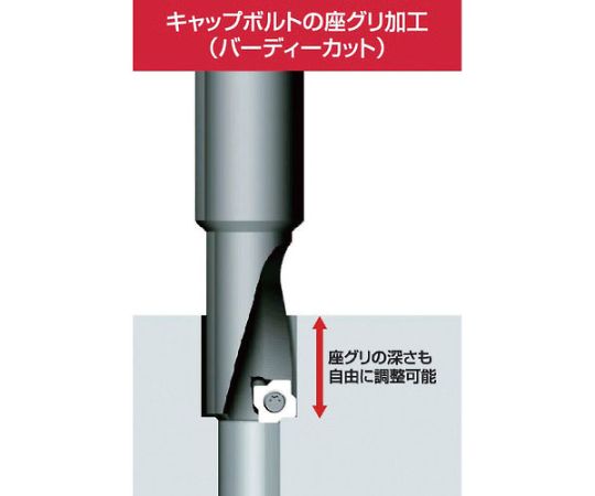 62-2468-05 座ぐりカッター バーディカット M18 シャンク径32mm 全長