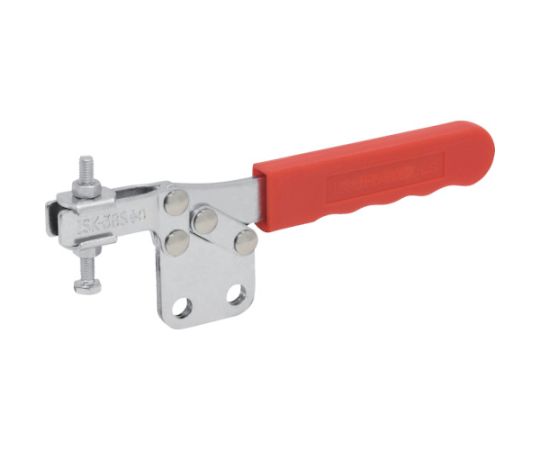 下方押え型トグルクランプ スチール 水平ハンドル（31202） クランプアーム移動角度75° ストレートベース 締付力2.5kN