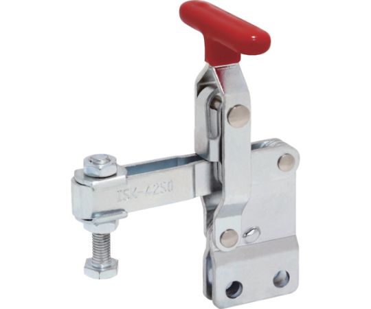 下方押え型トグルクランプ スチール 垂直ハンドル（31327） クランプアーム移動角度94° ストレートベース 締付力2.0kN 全長134.7mm